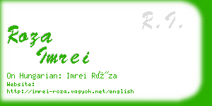 roza imrei business card